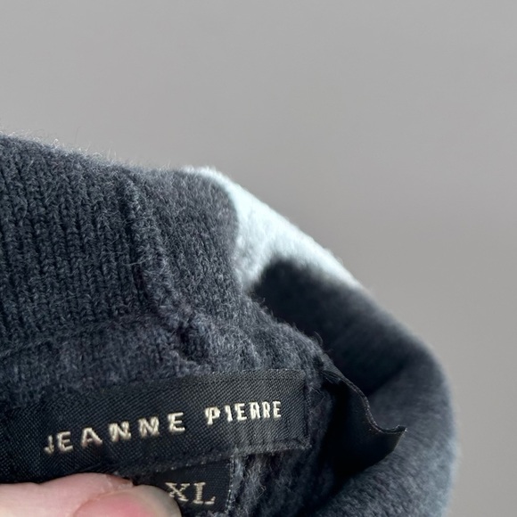 Jeanne Pierre Sleeveless Turtleneck Cable Knit Sweater Dark Grey Size XL - Picture 4 of 5